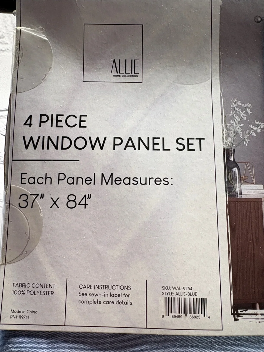 ALIFE Light Blue 4-Piece Window Panel Set - Grommet Top